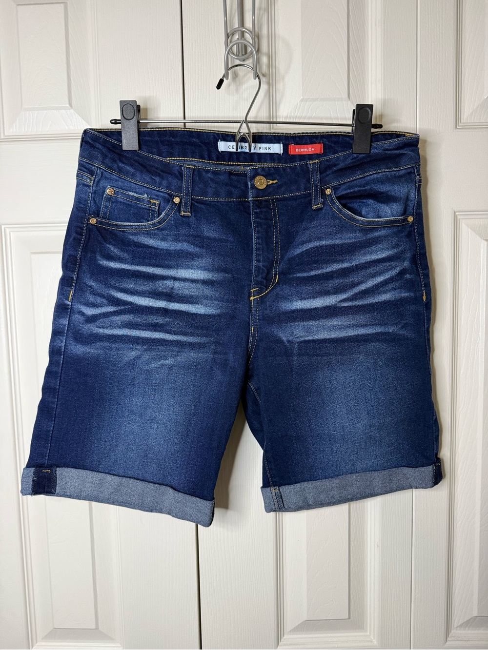 Women’s Dark Blue Denim Bermuda Shorts